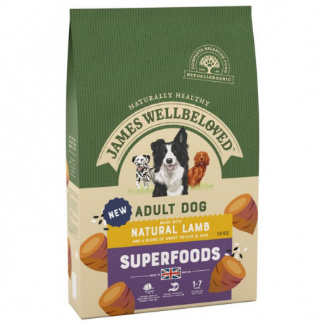 Pienso superfoods para perros adultos – cordero con patata y chía